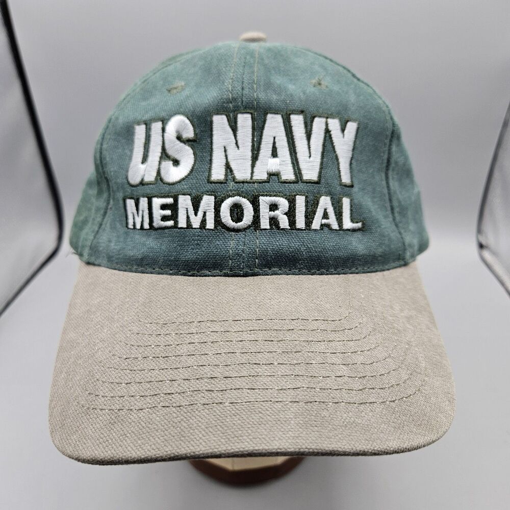 Vintage US Navy Memorial Hat Cap Green